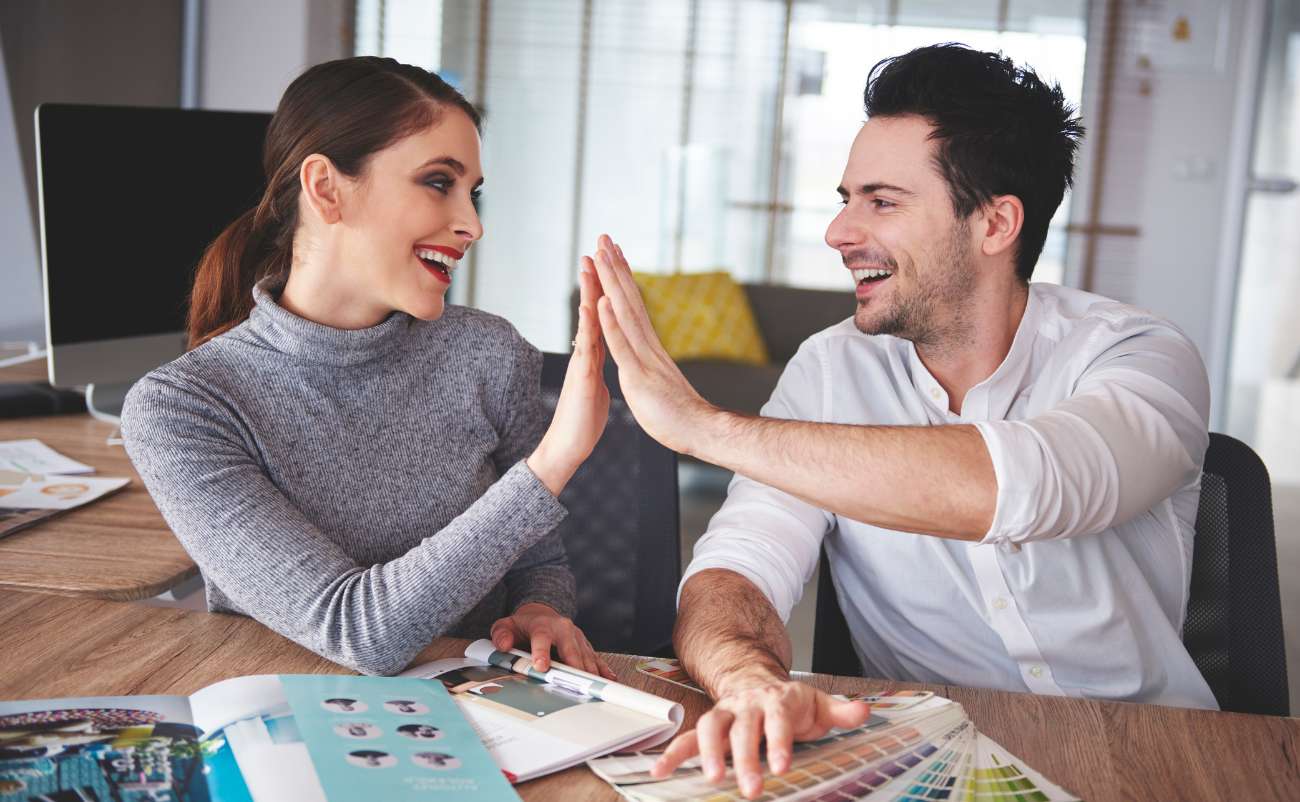 couple discussing about the power of positive thinking at home