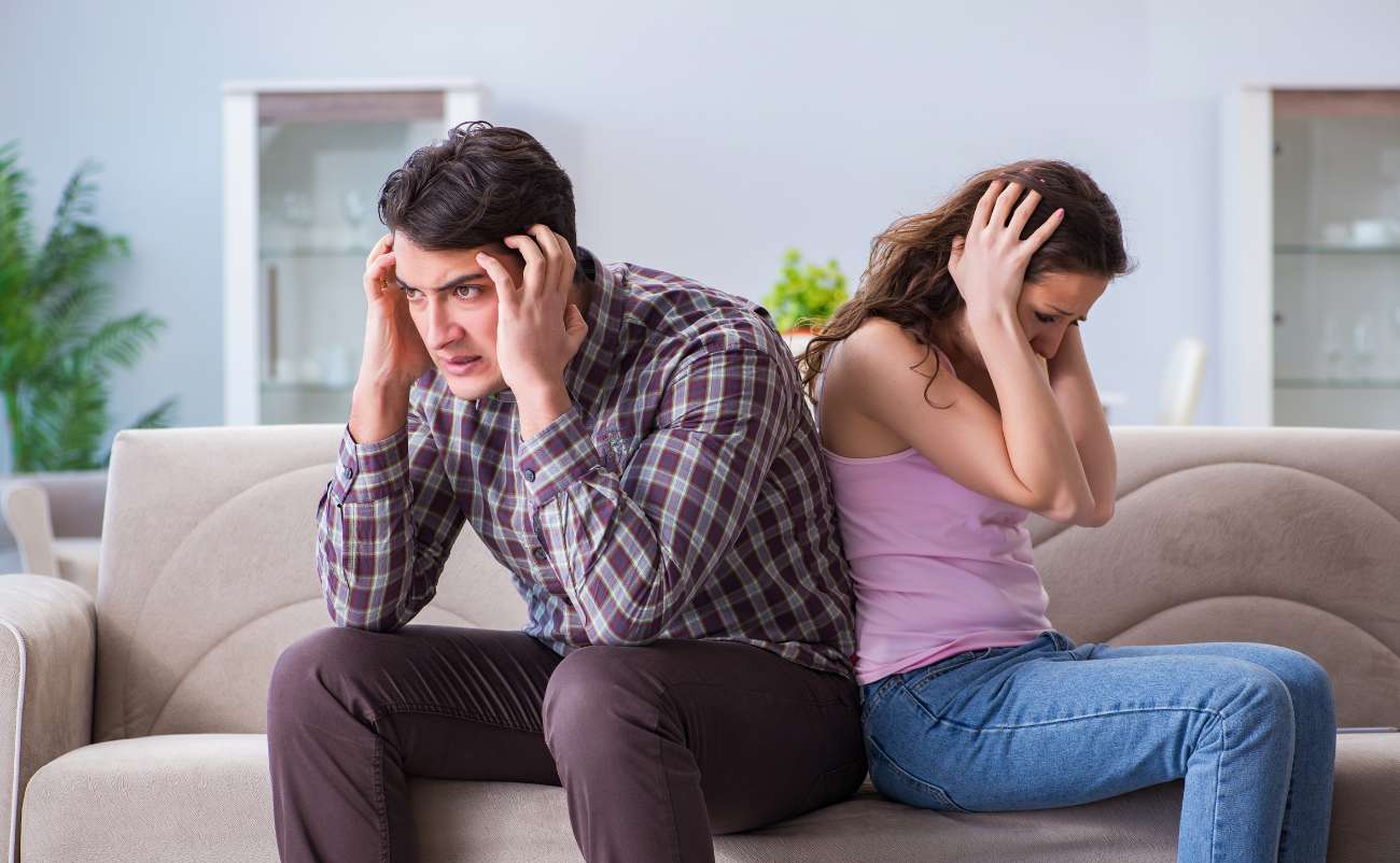 Couple mental health conditions not look good and avoid talking in family life