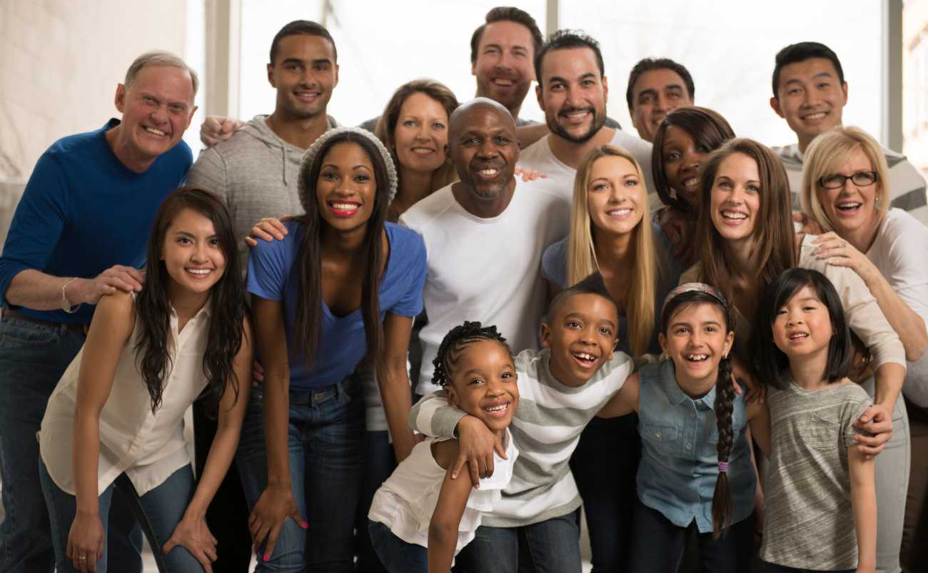 family group photo on festival get together