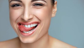 women enjoying dental care product