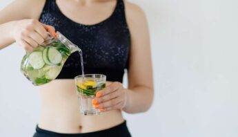 women trying detox water plan for healthy body